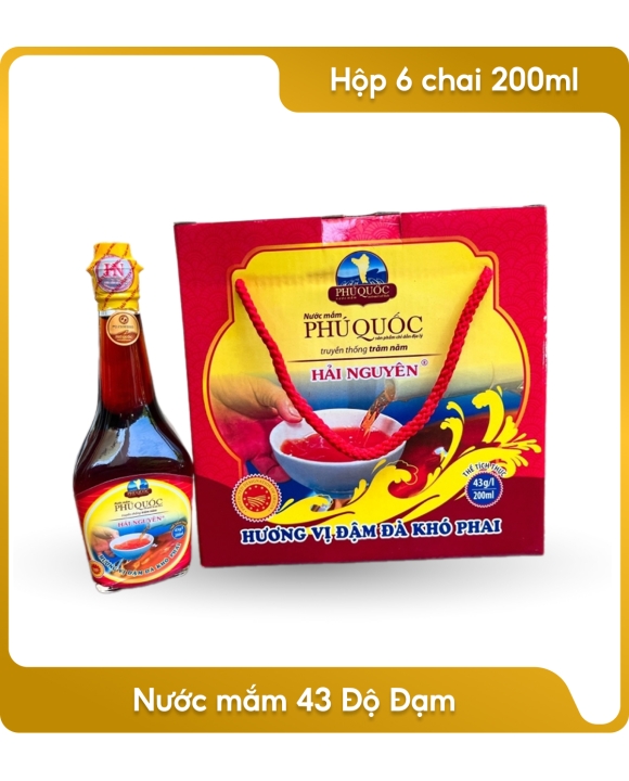 Nước mắm 43 độ - Hộp 6 chai 200ml