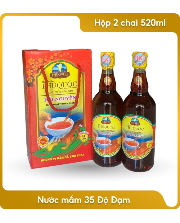 Nước mắm 35 Độ Đạm - Hộp 2 chai 520ml