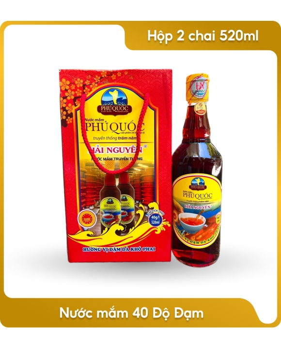 Nước mắm 40 Độ Đạm - Hộp 2 chai 520ml