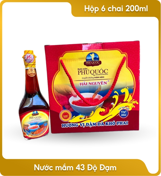 Nước mắm 43 độ - Hộp 6 chai 200ml
